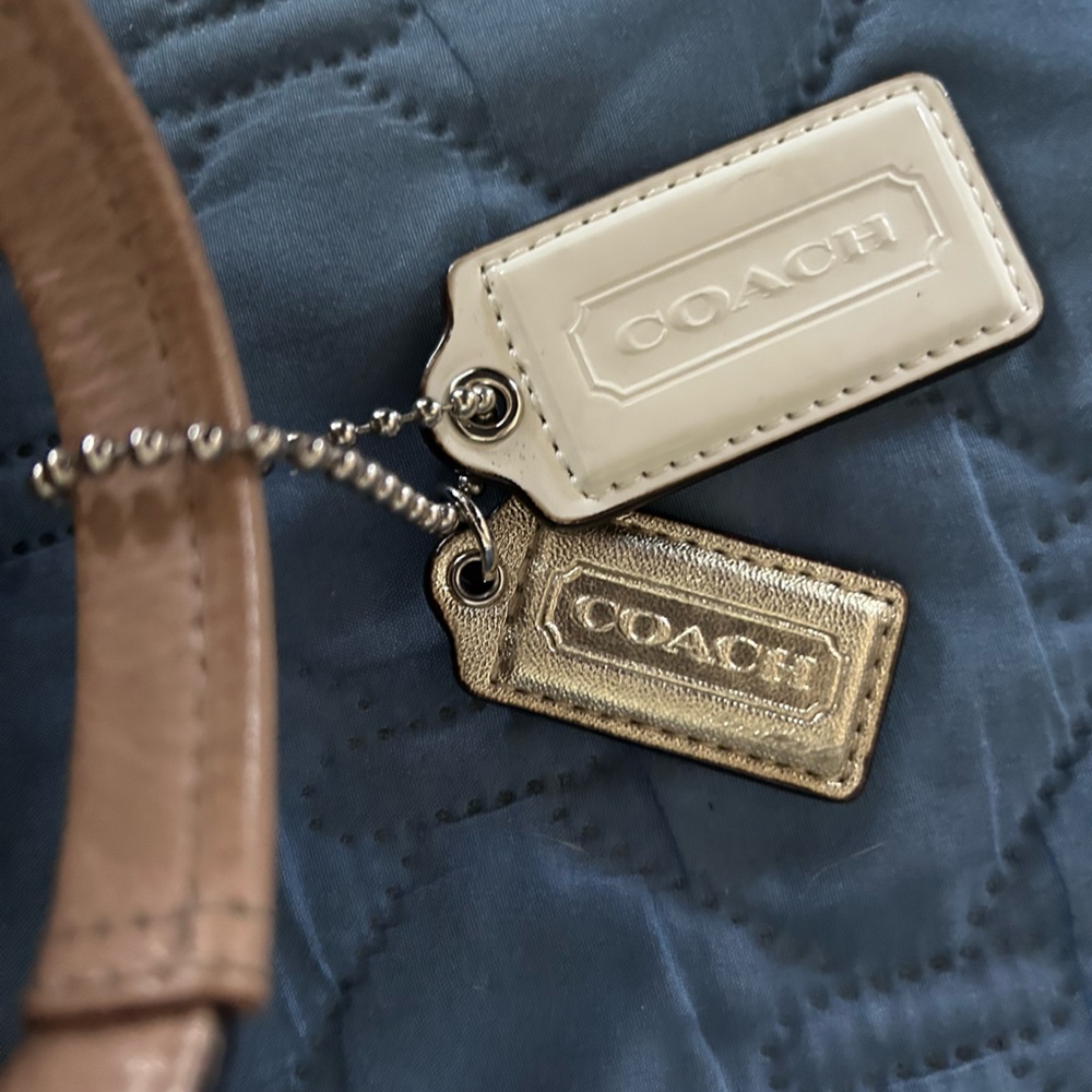 Authentic Coach Signature Stripe Python Stripe Ca… - image 5